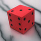 KOP10943 Red Opaque Foam Die with Black Dots D6 50mm (2in) Pack of 1 Die