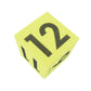 KOP10969 Yellow Opaque Foam Die Black Numbers 7 to 12 D6 50mm Pack of 1