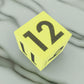 KOP10969 Yellow Opaque Foam Die Black Numbers 7 to 12 D6 50mm Pack of 1