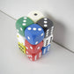 KOP11637 Assorted Opaque Dice with Pips D6 16mm (5/8in) Pack of 12 Dice