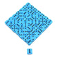 KOP11669 Lighthouse Blue Opaque Dice Dark Blue Pips D6 16mm Bulk Pack of 50