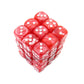 KOP11998 Red Marbleized Dice with White Pips D6 12mm (1/2in) Pack of 36 Dice