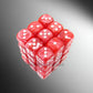 KOP11998 Red Marbleized Dice with White Pips D6 12mm (1/2in) Pack of 36 Dice
