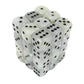KOP11999 White Marbleized Dice with Black Pips D6 12mm (1/2in) Pack of 36 Dice