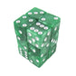 KOP12184 Green Marblized Dice with White Pips D6 16mm (5/8in) Pack of 12