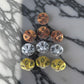 KOP13375 Assorted Olympic Dice with Black Numbers D10 16mm (5/8in) Pack of 10 Dice