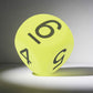 KOP13772 Yellow Opaque Foam Die Black Numbers D6 50mm Pack of 1 Die