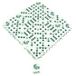 KOP15534 Alligator Dice White Opaque with Green Pips D6 16mm (5/8in) Bulk Pack of 50 Koplow Games