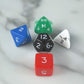 KOP16126 Platonic Jumbo Dice Assorted Colors Numbers 24mm Set of 5