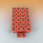 KOP18277E50 Skull and Cross Bones Dice Red Black Large Numbers D6 15.8mm Pack of 50