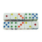 KOP18330 White Opaque Dice with Multi Color Pips D6 16mm (5/8) Set of 10 Dice