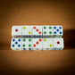 KOP18330 White Opaque Dice with Multi Color Pips D6 16mm (5/8) Set of 10 Dice