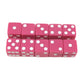 KOP18336 Pink Opaque Dice with White Pips D6 16mm (5/8) Set of 10