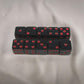 KOP18339 Black Opaque Dice with Red Pips D6 16mm (5/8) Set of 10