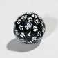 KOP18499 Black Opaque Dice with White Numbers D60 35mm (1.37in) Pack of 1