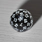 KOP18499 Black Opaque Dice with White Numbers D60 35mm (1.37in) Pack of 1