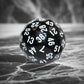 KOP18499 Black Opaque Dice with White Numbers D60 35mm (1.37in) Pack of 1