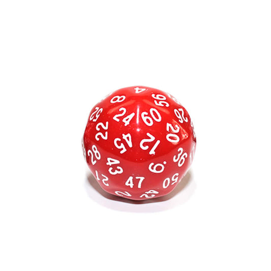 KOP18502 Red Opaque Dice with Black Numbers D60 35mm (1.37in) Pack of 1