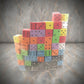 KOP18926 Assorted Opaque Foam Dice with Dots D6 25mm (1in) Bulk Pack of 100 Dice