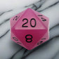 MET30720 Purple Glow In The Dark Acrylic Die Black Numbers D20 35mm Pack of 1