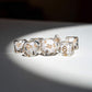 MET688 Clear Pearl Resin Dice with Copper Colored Numbers 16mm (5/8in) 7 Dice Set