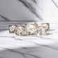 MET688 Clear Pearl Resin Dice with Copper Colored Numbers 16mm (5/8in) 7 Dice Set