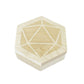 MET808 Maple Wood Hexagon Dice Case Holds 7 Dice Metallic Dice Games