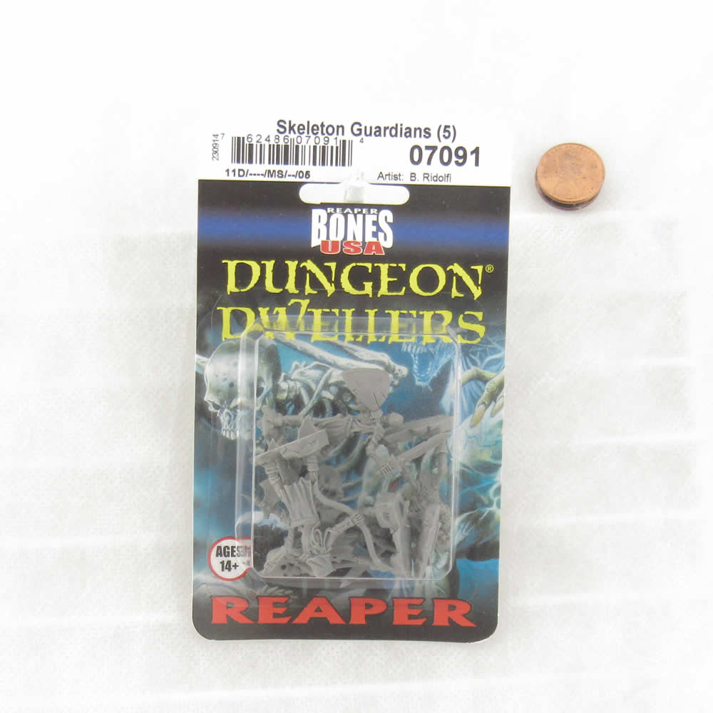 RPR07091A Skeleton Guardians Miniature 25mm Heroic Scale Figure Dungeon Dwellers Reaper Miniatures