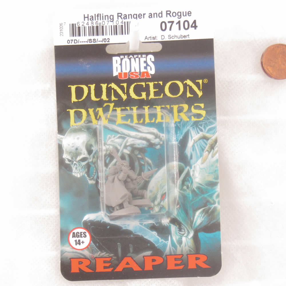 RPR07104 Halfling Ranger and Rogue Miniature 25mm Heroic Scale Figure Dungeon Dwellers