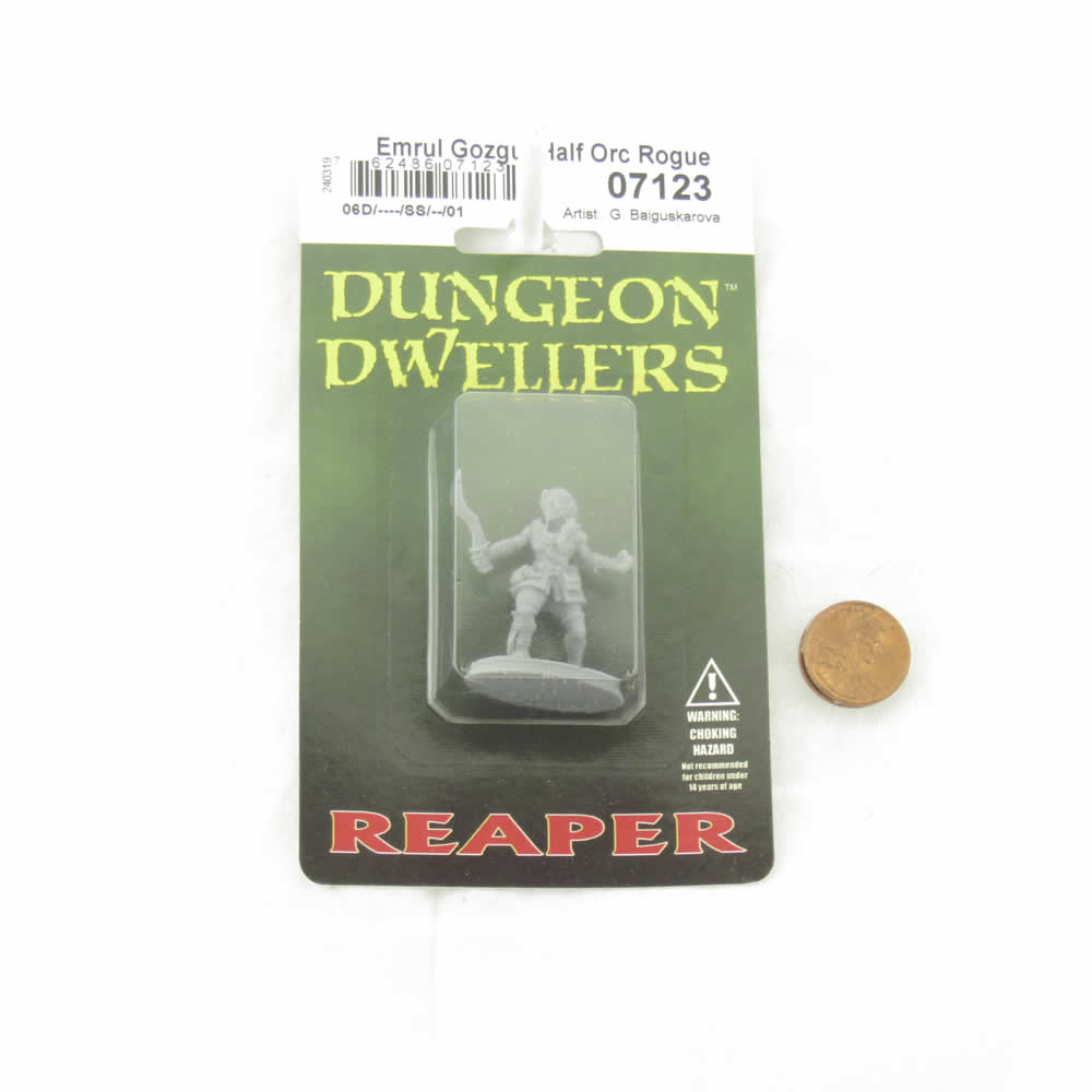 RPR07123 Emrul Gozgul Half-Orc Rogue Alternate Sculpt Miniature 25mm Scale Figure Dungeon Dwellers