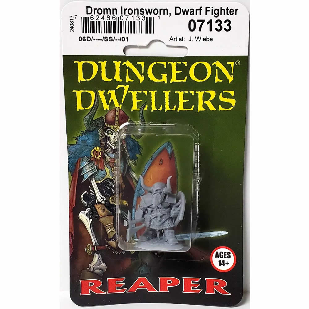 RPR07133 Dromn Ironsworn Dwarf Warrior Miniature 25mm Heroic Scale Figure Dungeon Dwellers