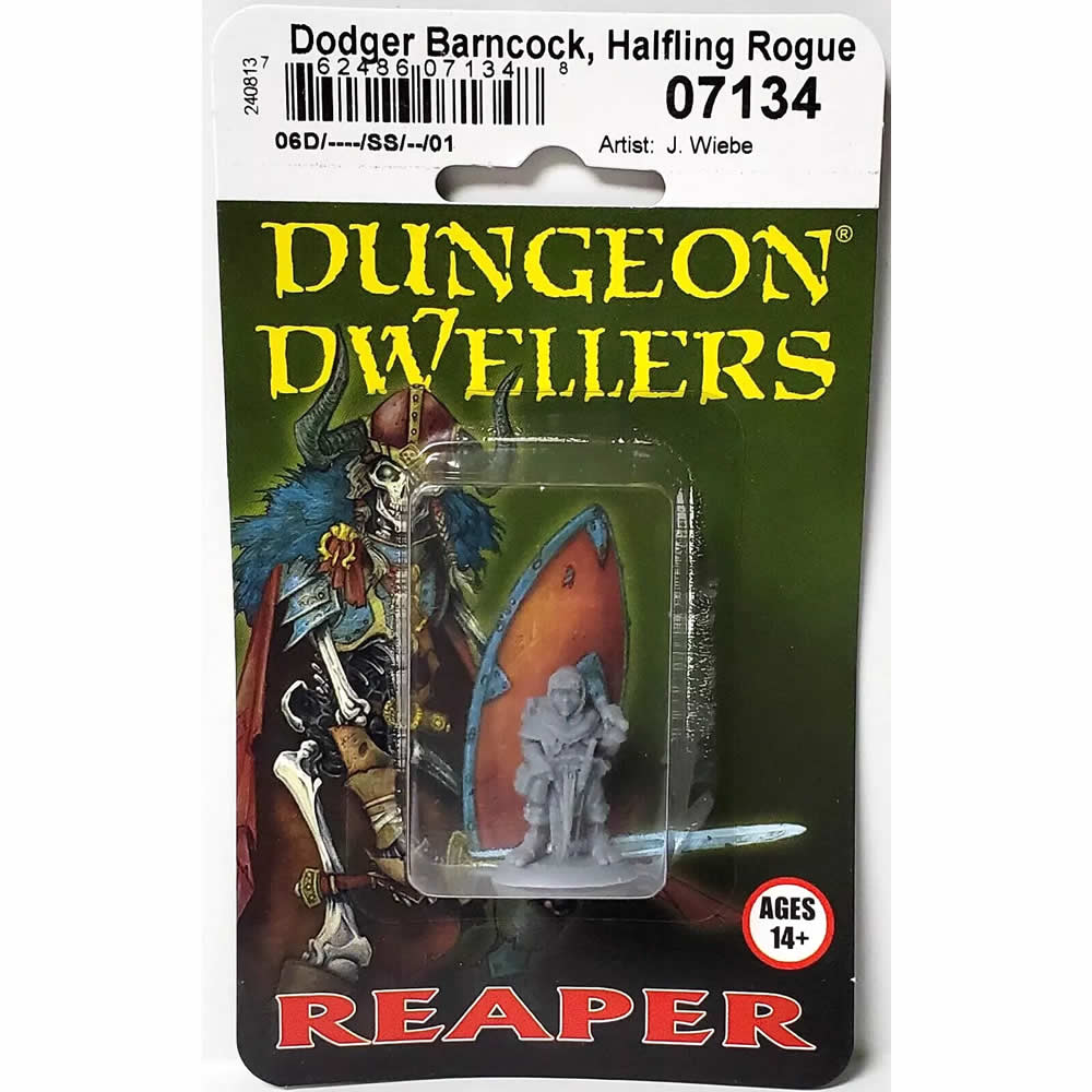 RPR07134 Dodger Barncock Halfling Rogue Miniature 25mm Heroic Scale Figure Dungeon Dwellers