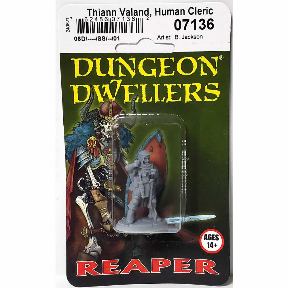 RPR07136 Thiann Valand Human Cleric Miniature 25mm Heroic Scale Figure Dungeon Dwellers