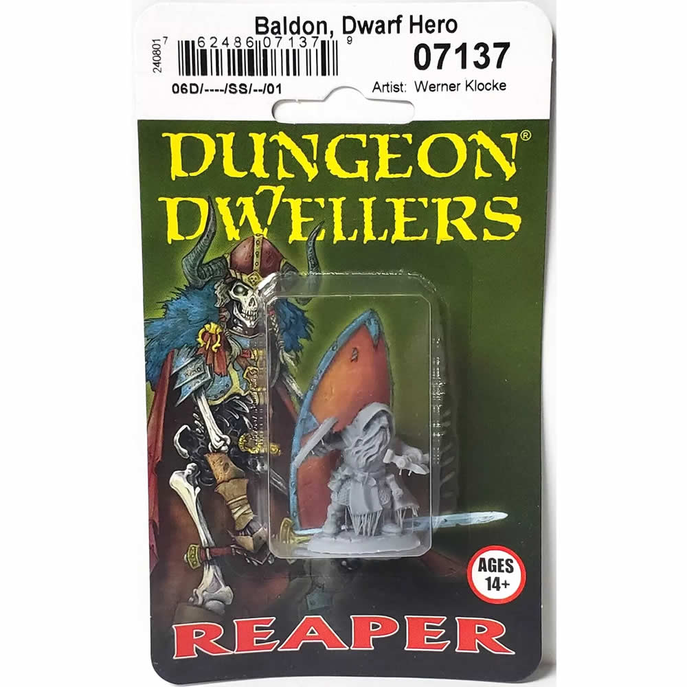 RPR07137 Baldon Dwarf Hero Miniature 25mm Heroic Scale Figure Dungeon Dwellers