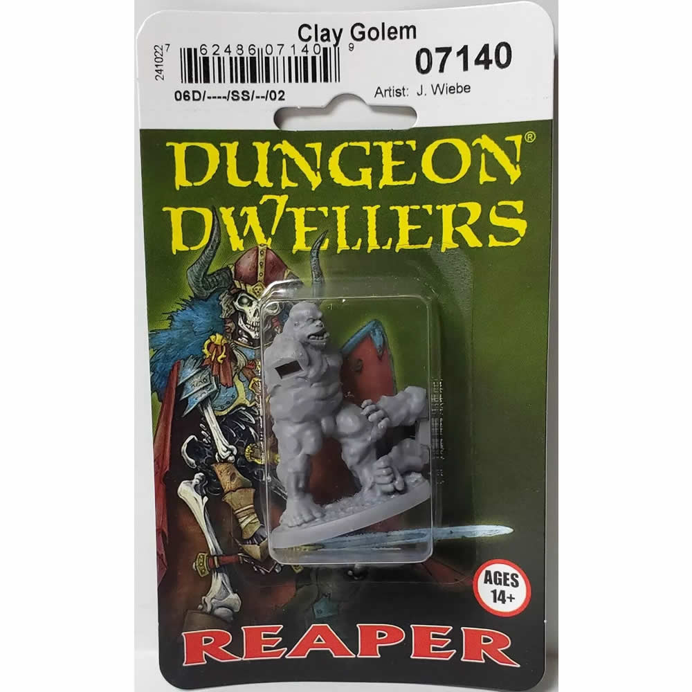 RPR07140 Clay Golem Miniature 25mm Heroic Scale Figure Dungeon Dwellers