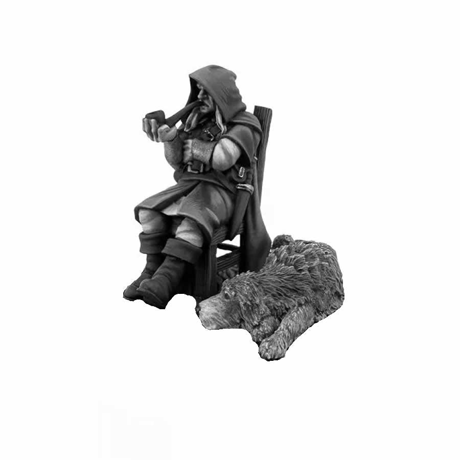 RPR07206 Mysterious Stranger and Hound Miniature 25mm Heroic Scale Figure Dungeon Dwellers