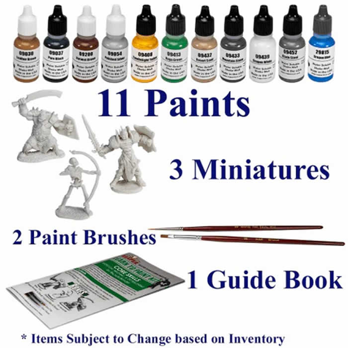 RPR08906A Learn to Paint Kit Core Skills Miniatures Learn to Paint Kit Box Reaper Miniatures