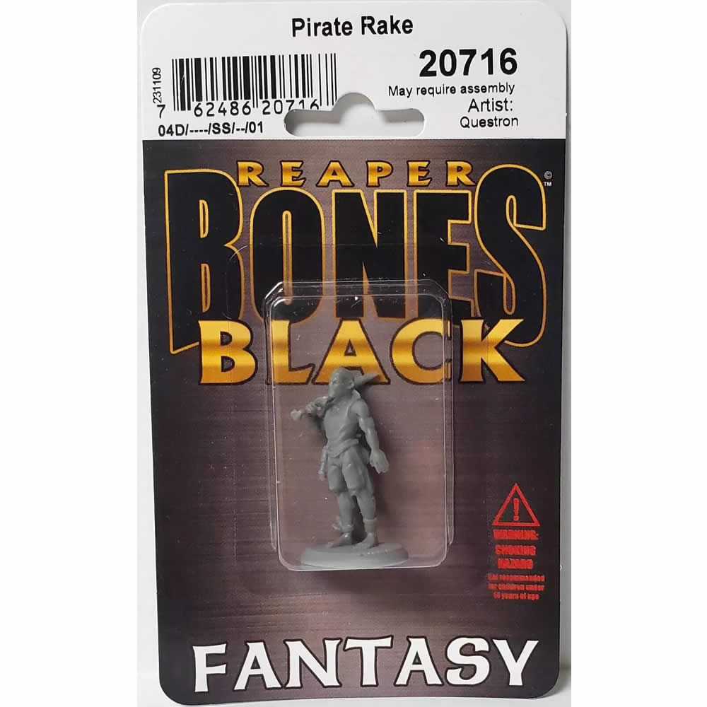 RPR20716 Pirate Rake Miniature 25mm Heroic Scale Figure Bones Black