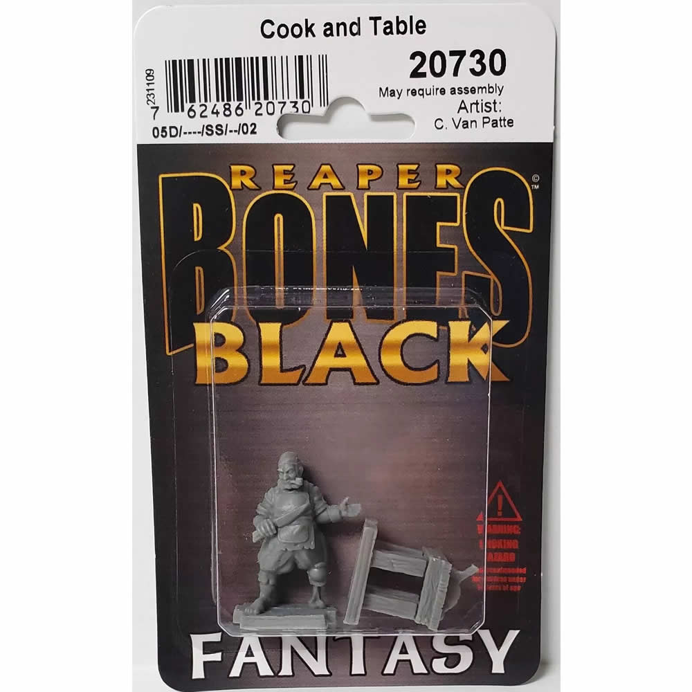 RPR20730 Cook and Table Miniature 25mm Heroic Scale Figure Bones Black