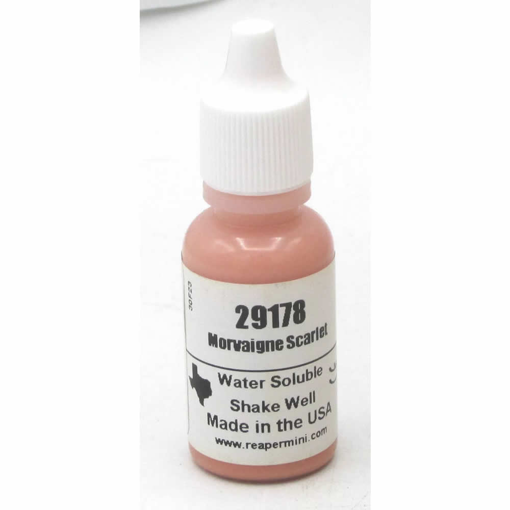 RPR29178 Morvaigne Scarlet Acrylic Reaper Master Series Hobby Paint .5oz Dropper Bottle Reaper Miniatures