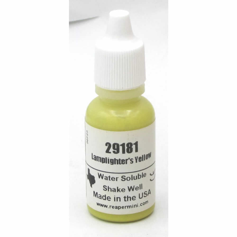 RPR29181 Lamplighters Yellow Acrylic Reaper Master Series Hobby Paint .5oz Dropper Bottle Reaper Miniatures