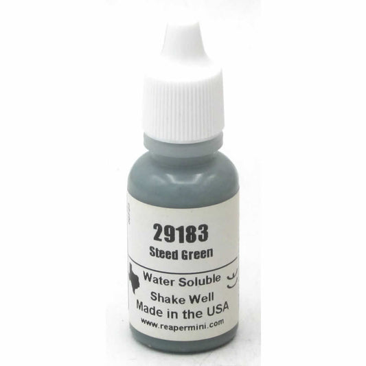 RPR29183 Steed Green Acrylic Reaper Master Series Hobby Paint .5oz Dropper Bottle Reaper Miniatures