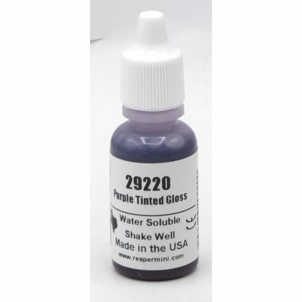 RPR29220 Tinted Purple Gloss Acrylic Paint Reaper Master Series Hobby Paint .5oz Dropper Bottle