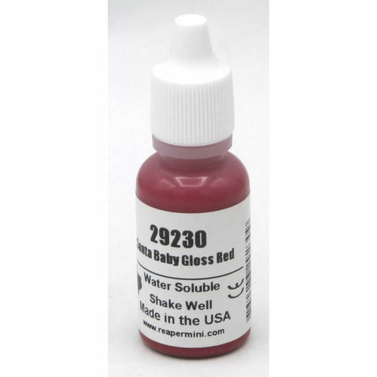 RPR29230 Santa Baby Gloss Red Acrylic Reaper Master Series Hobby Paint .5oz Dropper Bottle