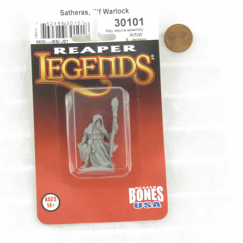 RPR30101 Satheras Miniature Figure 25mm Heroic Scale Reaper Bones USA