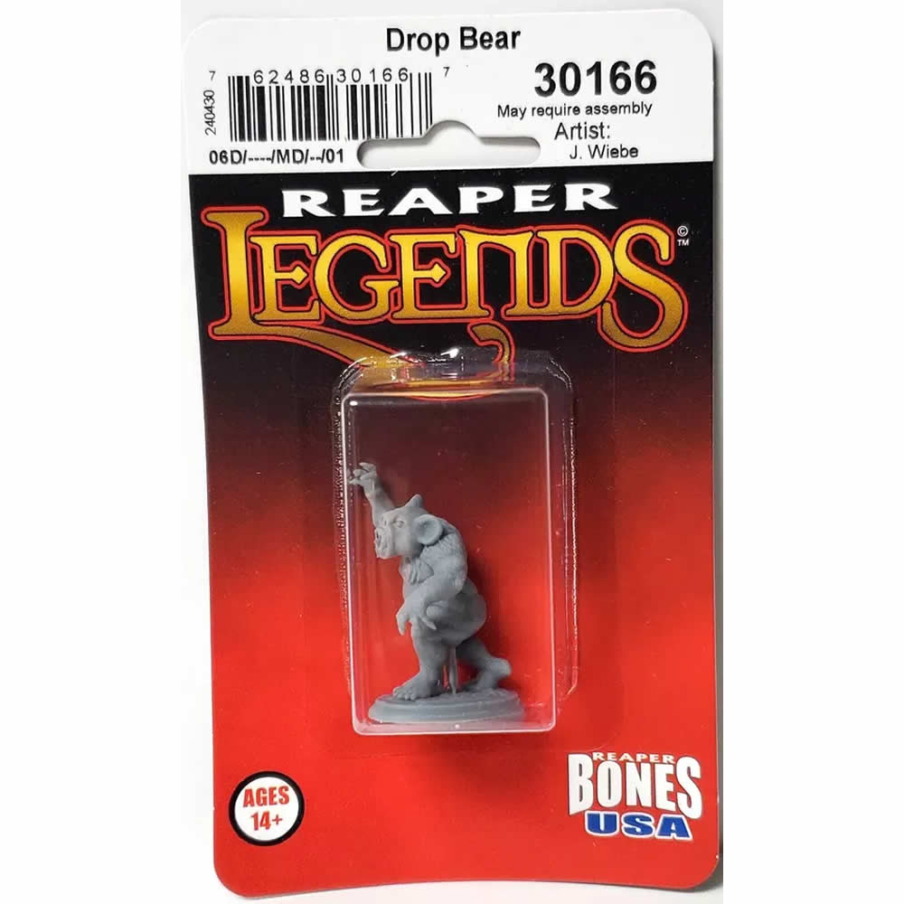 RPR30166 Dropbear Miniature Figure 25mm Heroic Scale Reaper Bones USA