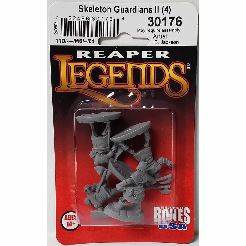 RPR30176 Skeleton Guardians II Miniature Figure 25mm Heroic Scale Reaper Bones USA