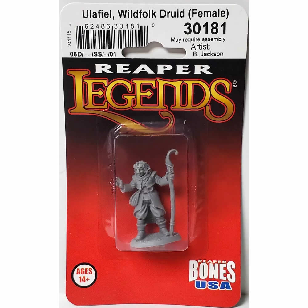 RPR30181 Ulafiel Wildfolk Druid Female Miniature Figure 25mm Heroic Scale Reaper Bones USA