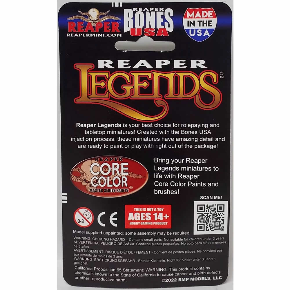 RPR30189 Young Wizard Miniature Figure 25mm Heroic Scale Reaper Bones USA Reaper Miniatures