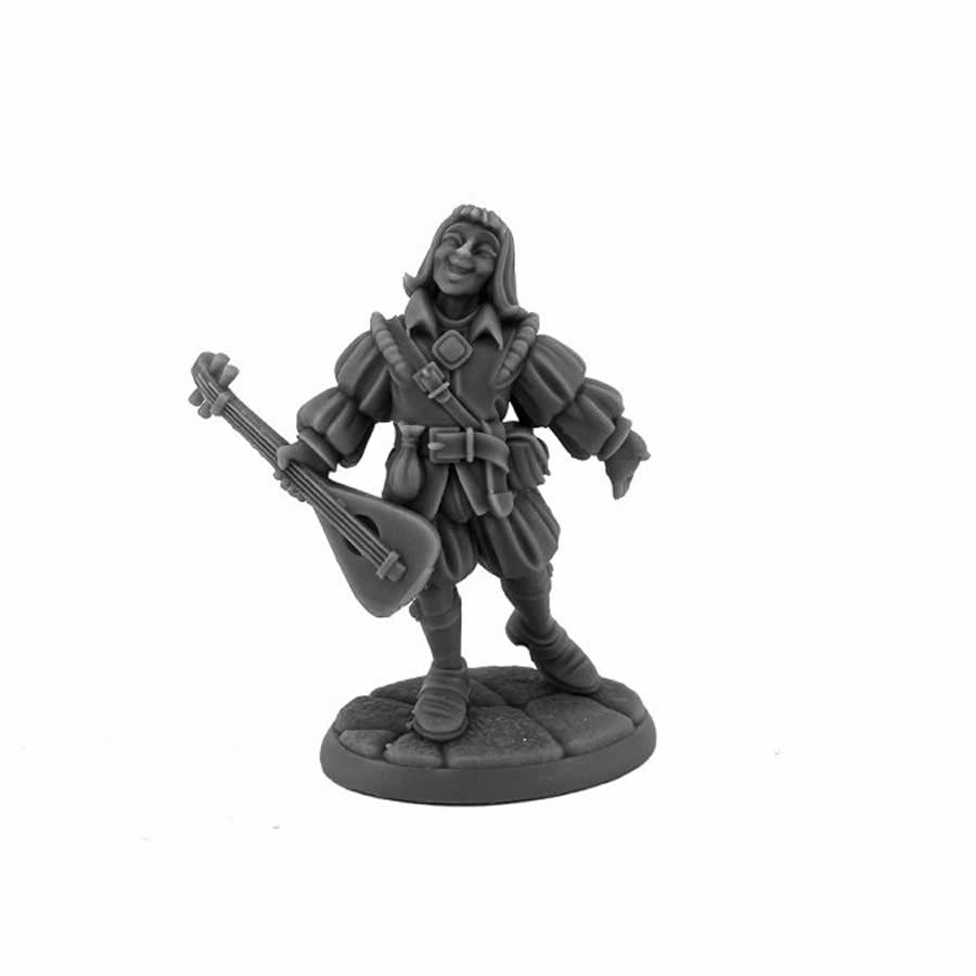 RPR30191 Male Bard Miniature Figure 25mm Heroic Scale Reaper Bones USA